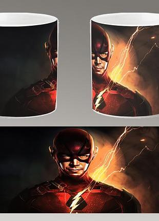Чашка белая керамическая "флэш" flash abc
