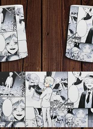 Чашка біла керамічна "обіщений неверленд" the promised neverland abc