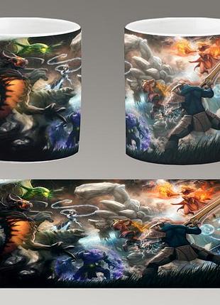 Чашка белая керамическая "dota 2" дота 2 abc