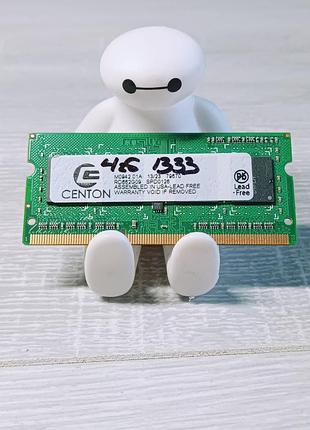 Оперативна пам'ять sodimm для ноутбука 4gb centon ddr3-1333mhz pc3-10600s