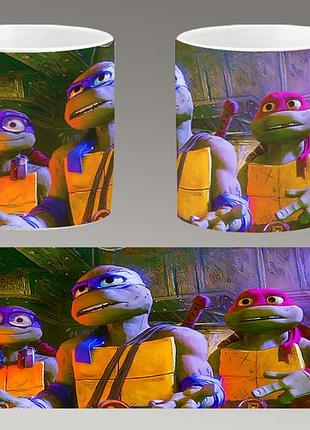 Чашка белая керамическая "черепашки-ниндзя" teenage mutant ninja turtles abc