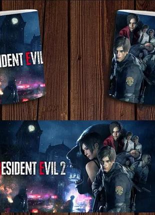 Чашка біла керамічна "resident evil" обитель зла abc