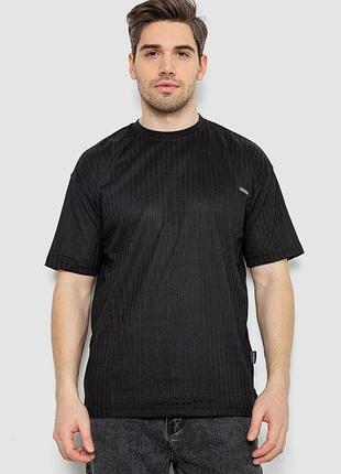 Футболка мужская однотонная, цвет черный, 244r3130