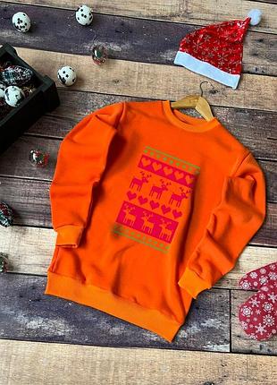 Зимний новогодний свитшот ❄️ xxl