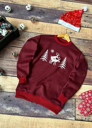Зимний новогодний свитшот ❄️ xxl