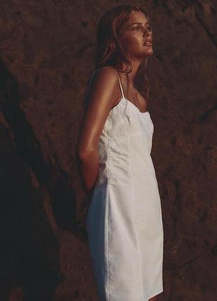 Сарафан zara англійська вишивка, 100 % бавовна