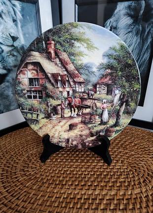 Лимитированная фарфоровая тарелка "country days" wedgwood the apple pickers" (соборщики яблок