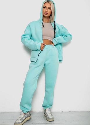 Спортивный костюм женский на флисе, цвет мятный, 238r5715