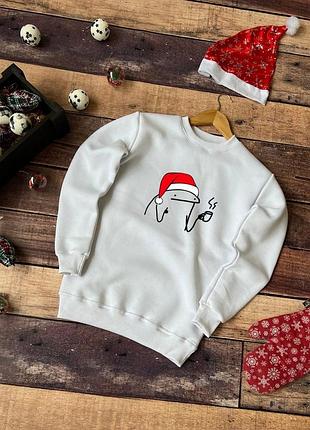 Зимний новогодний свитшот ❄️ xxl