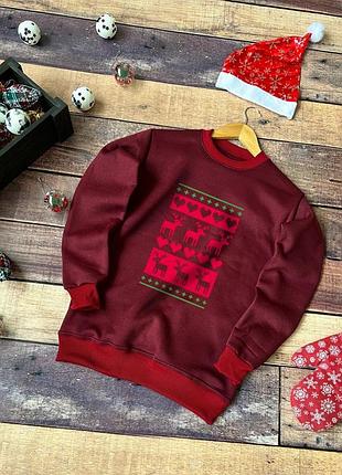 Зимний новогодний свитшот ❄️ xxl