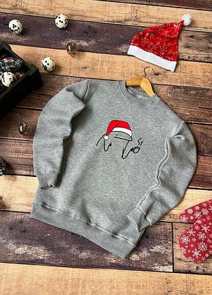 Зимний новогодний свитшот ❄️ xxl