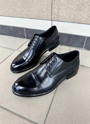 Туфли boss viktor мужские кожаные черные 41
