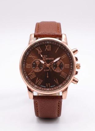Жіночі наручні годинники geneva classic elegance (кварцові, з ремінцем з екошкіри)