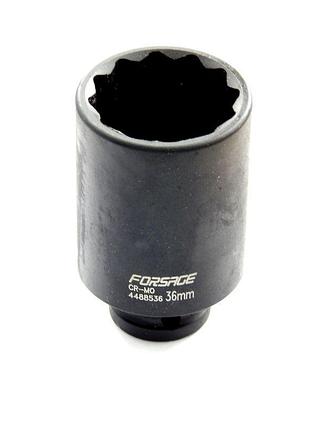 Головка ударна глибока 1/2" 12гр. 36мм forsage f-4488536
