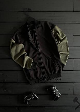 Бомберы черный хаки b012