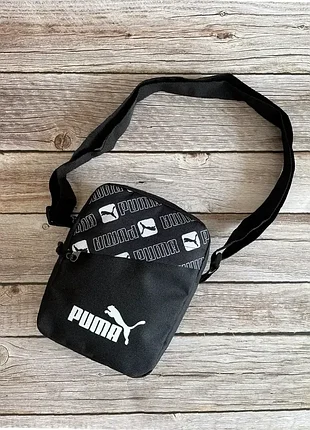 Барсетка чорна puma сумка пума барсетка маленька сумка через плече сумка спорт пума