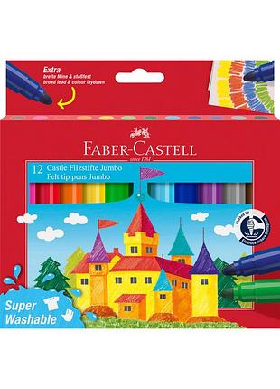 Фломастери 12 кол. faber castell jumbo (154311)