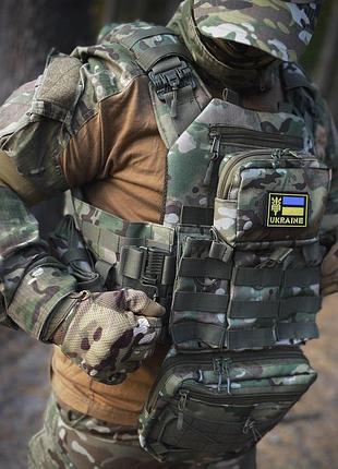 Плитоноска быстрого сброса с боковыми карманами + 4 итога и рюкзак