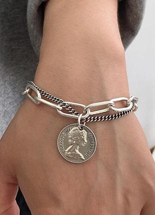 Жіночий браслет з монеткою alexika