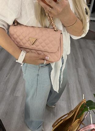Сумка guess розова клатч 3