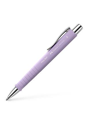 Ручка шариковая автоматическая faber castell poly ball xb фиолетовая (241104)