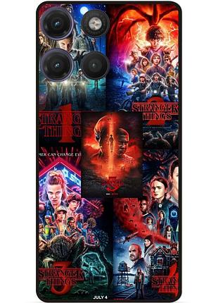 Силіконовий чохол для motorola moto g17 з малюнком дивні дива stranger things