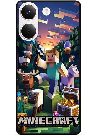 Силіконовий чохол бампер для xiaomi poco x8 pro з картинкою minecraft майнкрафт
