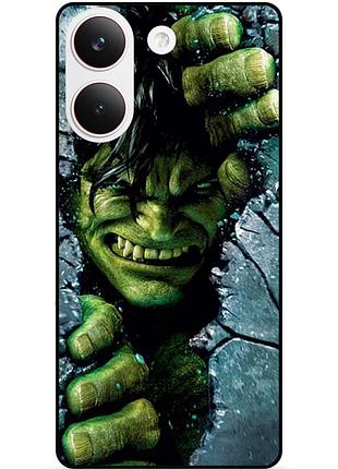 Силіконовий чохол бампер для xiaomi poco x8 pro з малюнком халк marvel hulk