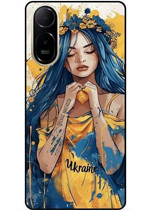 Силіконовий чохол бампер для xiaomi redmi a7 pro з малюнком зсу україночка боєць