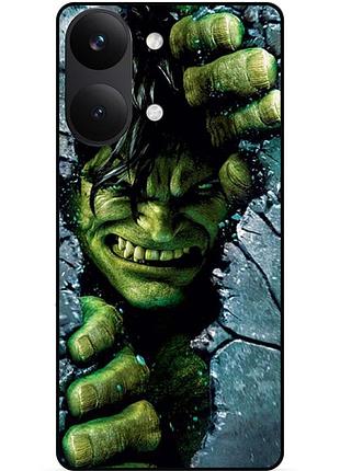 Силіконовий чохол бампер для xiaomi poco x8 pro max з малюнком халк marvel hulk