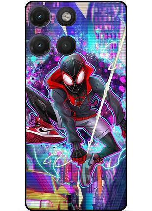 Силіконовий чохол бампер для motorola moto g17 з картинкою spider man людина-павук