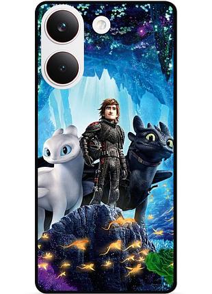 Силіконовий чохол бампер для xiaomi poco x8 pro з малюнком как приручить дракона