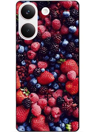 Силіконовий чохол бампер для xiaomi poco x8 pro з малюнком ягоди