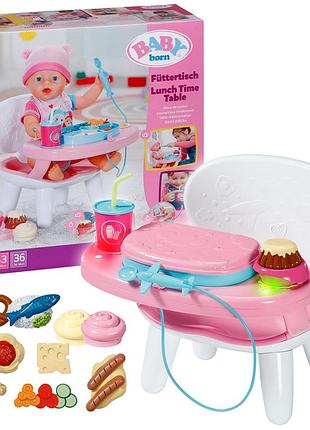 Интерактивный столик для кормления куклы baby born s2 – время обеда (свет, звук) baby born zapf creation беби борн