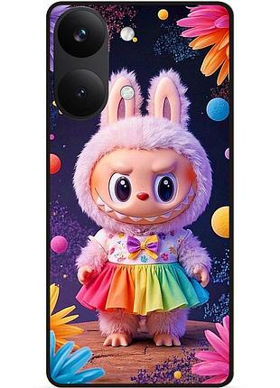 Силіконовий бампер чохол для xiaomi poco x8 pro max з малюнком labubu лабубу