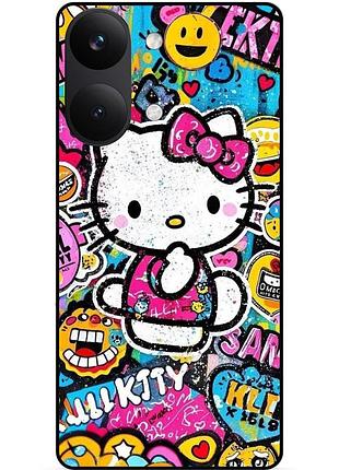 Силіконовий чохол бампер для xiaomi poco x8 pro max з малюнком хелло китти hello kitty