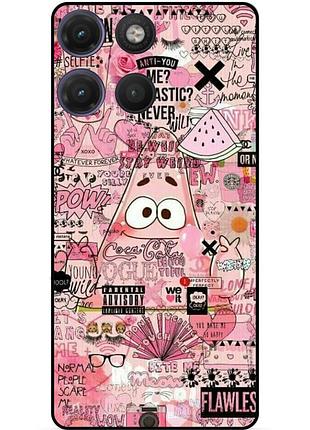 Силиконовый чехол для motorola moto g17 с рисунком губка боб sponge bob