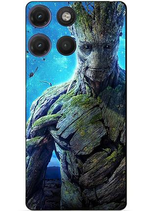 Силіконовий чохол бампер для motorola moto g17 з малюнком грут groot стражі галактики