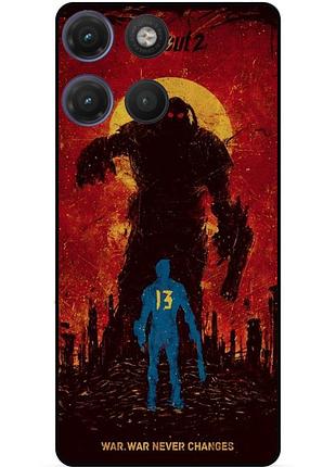 Силіконовий чохол для motorola moto g17 з картинкою фоллаут fallout