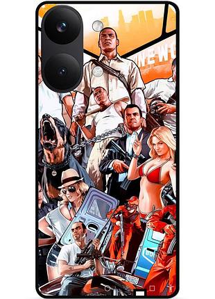 Силіконовий бампер чохол для xiaomi poco x8 pro max з малюнком gta гта