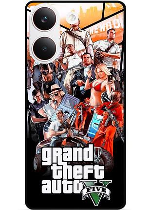 Силіконовий бампер чохол для xiaomi poco x8 pro з малюнком gta гта