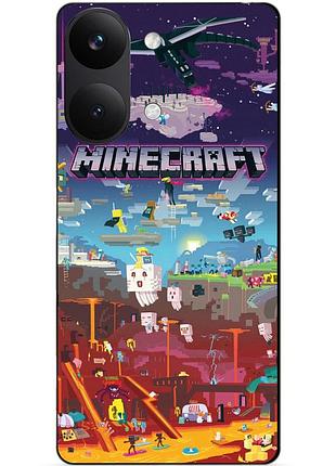 Силіконовий чохол бампер для xiaomi poco x8 pro max гра minecraft майнкрафт