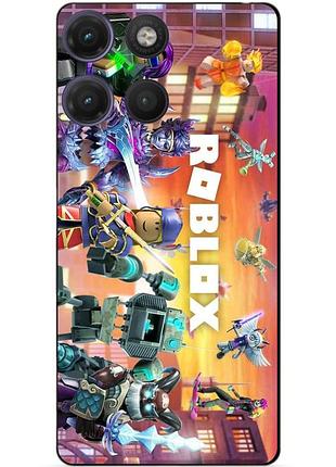 Силіконовий чохол бампер для motorola moto g17 з картинкою роблокс roblox