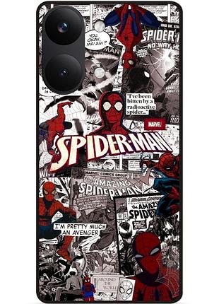 Силіконовий чохол бампер для xiaomi poco x8 pro max spider man людина-павук