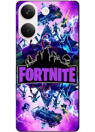 Силіконовий чохол бампер для xiaomi poco x8 pro з малюнком fortnite marvel фортнайт марвел