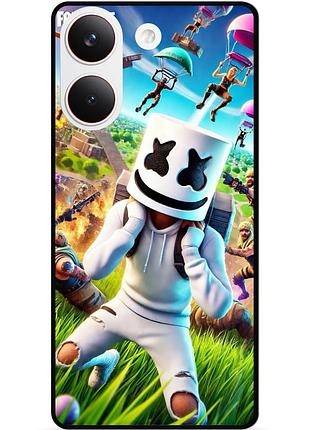 Силіконовий чохол бампер для xiaomi poco x8 pro з малюнком фортнайт fortnite
