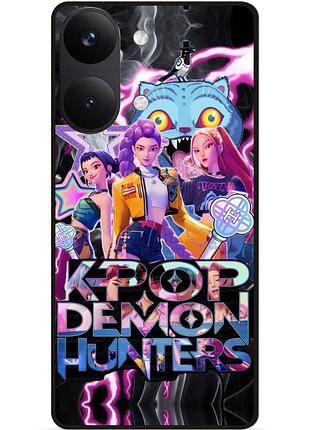 Силіконовий чохол бампер для xiaomi poco x8 pro max з малюнком k-pop demon hunters