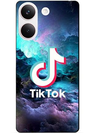 Силіконовий чохол бампер для xiaomi poco x8 pro з малюнком tik tok тік ток