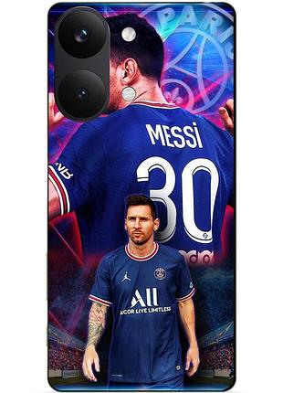 Силіконовий чохол бампер для xiaomi poco x8 pro max з малюнком мессі псж messi