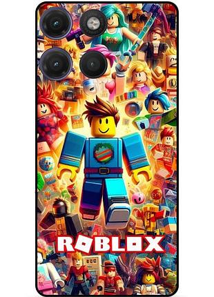 Силіконовий чохол бампер для motorola moto g17 з малюнком roblox гра роблокс